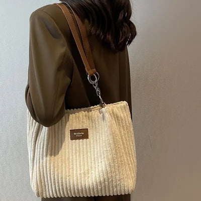 Samantha | Corduroy Tote Bag - Zyrral